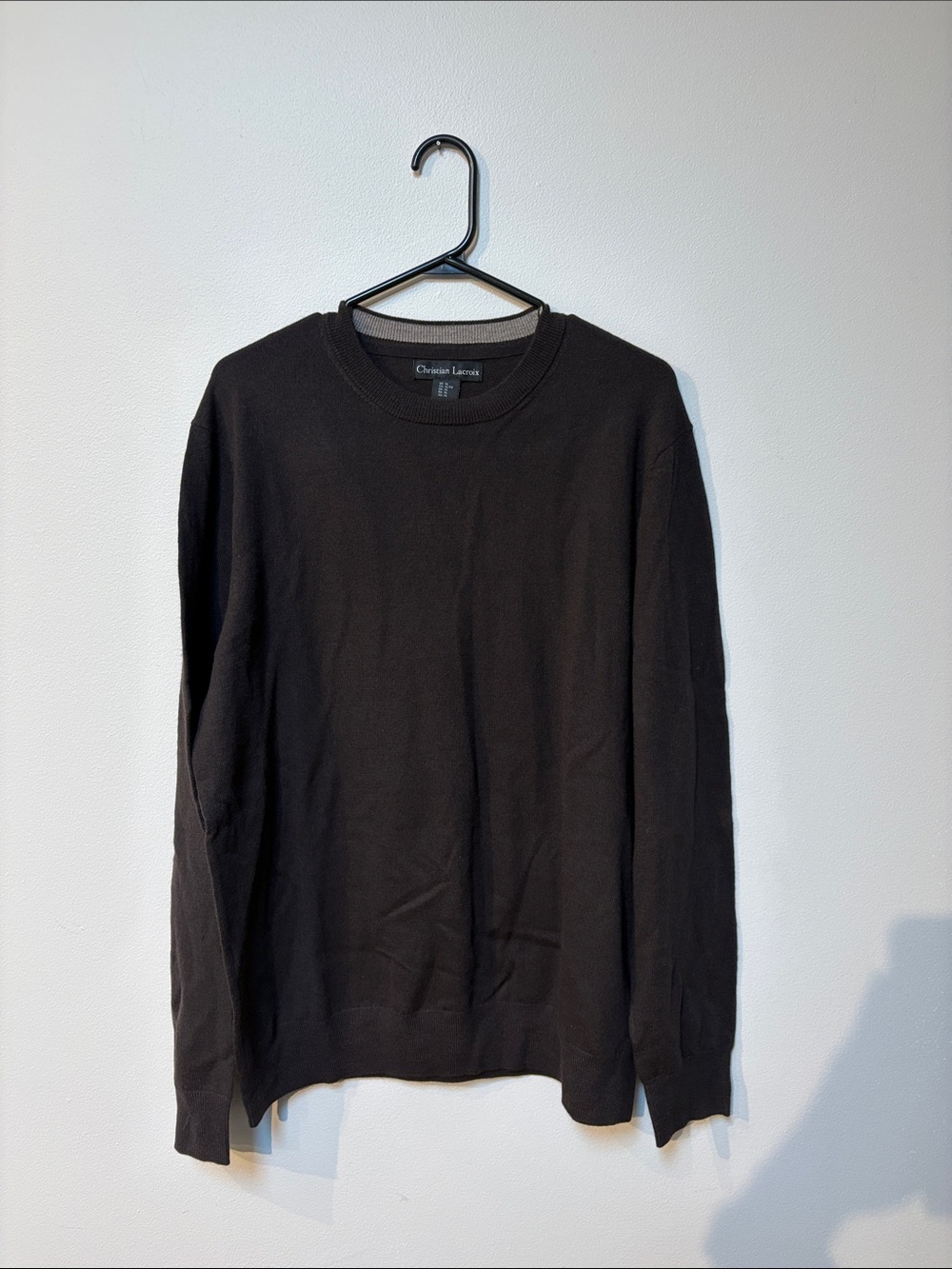 Christian Lacroix Dark Burgundy Crewneck Sweater